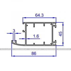 Nhôm thanh định hình hệ Việt Pháp BP-130