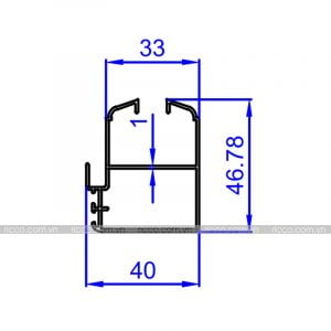 Nhôm thanh định hình hệ Việt Pháp BP-136K