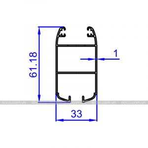 Nhôm thanh định hình hệ Việt Pháp BP-137K