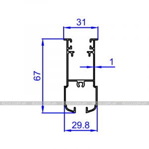 Nhôm thanh định hình hệ Việt Pháp BP-138K