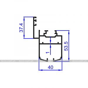 Nhôm thanh định hình hệ Việt Pháp BP-139K