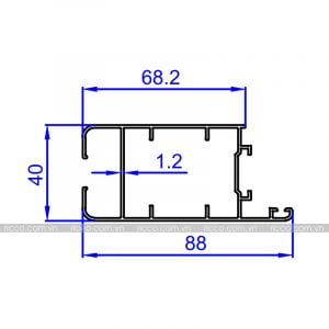 Nhôm thanh định hình hệ Việt Pháp BP-168