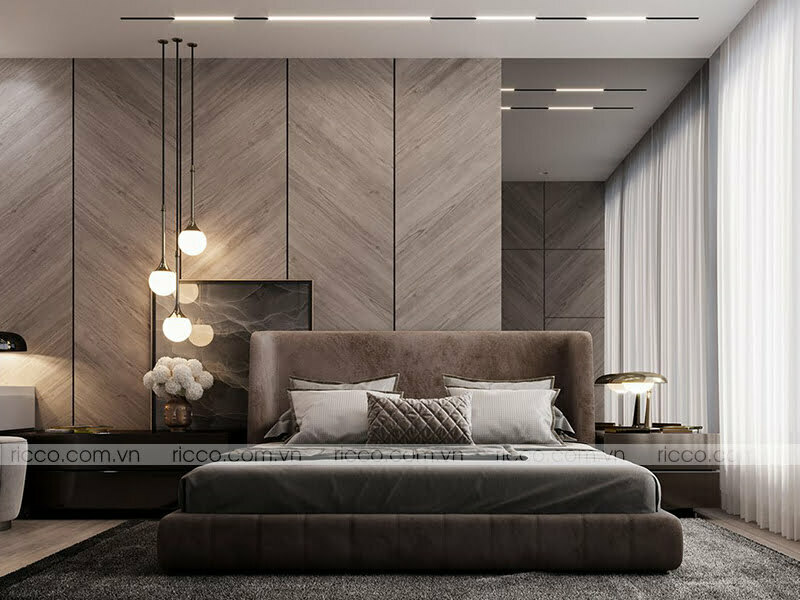 Mẫu nội thất phòng ngủ tối giản