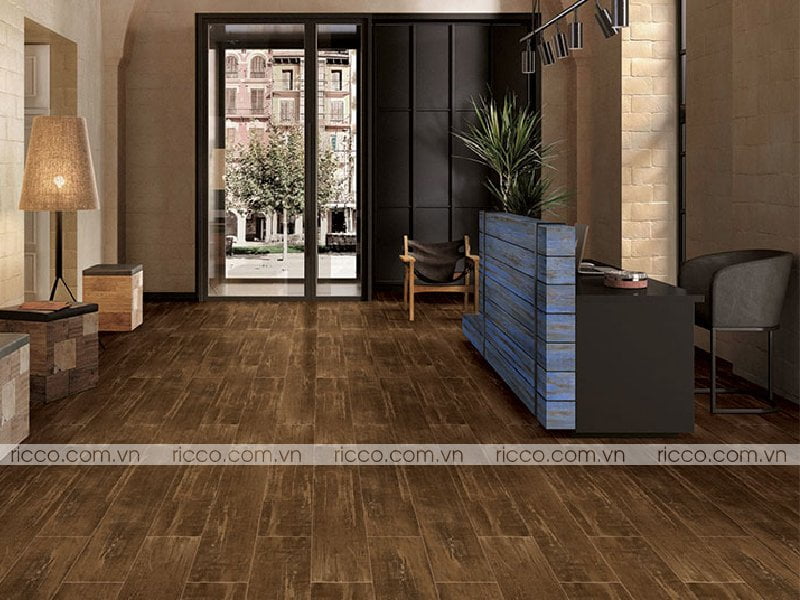 gạch lát nền vân gỗ tự nhiên