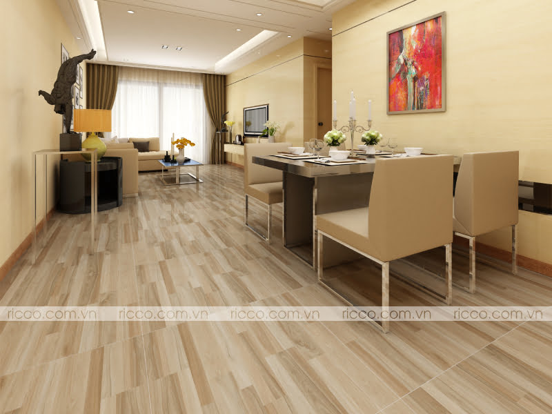 gạch lát nền vân gỗ 80x80 men bóng
