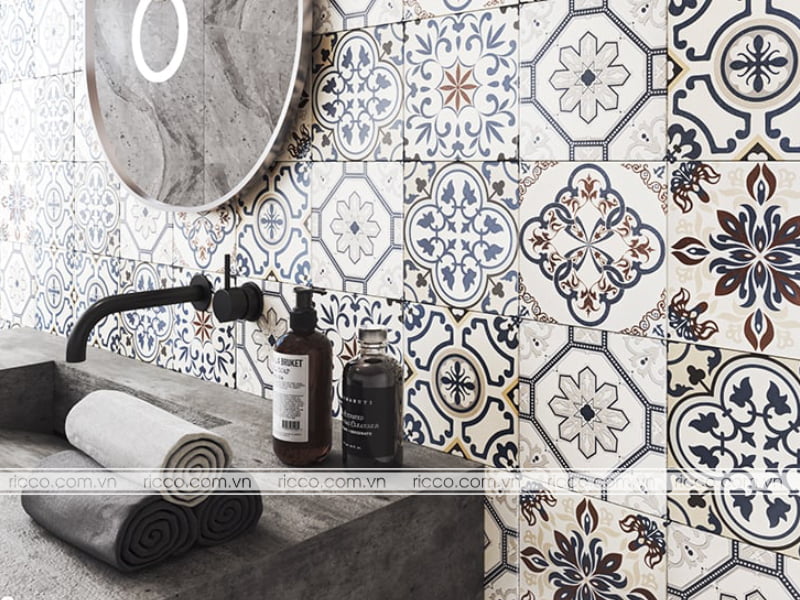 ricco minh hải cung cấp gạch bông trang trí ốp tường nhà vệ sinh