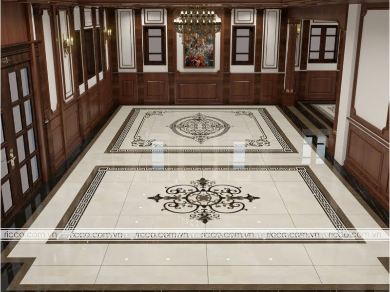 ricco minh hải cung cấp mẫu gạch thảm lát sảnh nhà, hiên nhà tại hải dương giá tốt