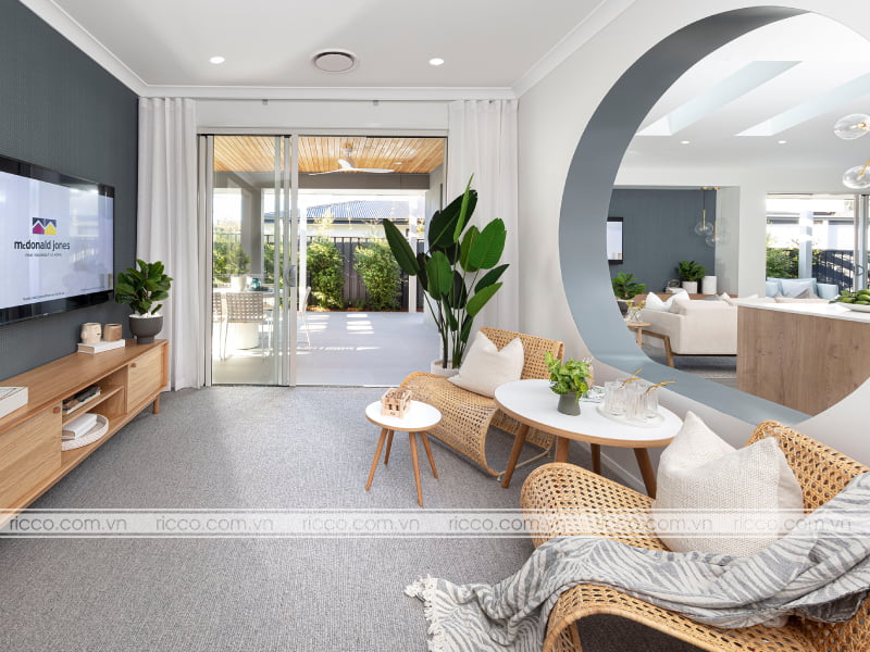 vật liệu xây dựng Nội thất trong công trình đẹp của ricco minh hải tại hải dương