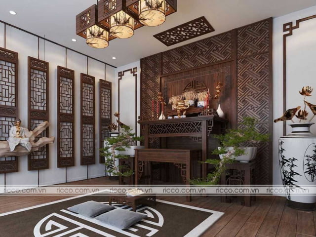 vach cnc phong tho dep cho khong gian tam linh nha ban