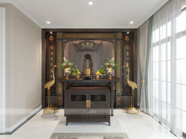 Phòng thờ phong cách hiện đại