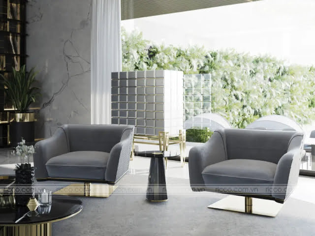 Mẫu ghế sofa đơn xoay