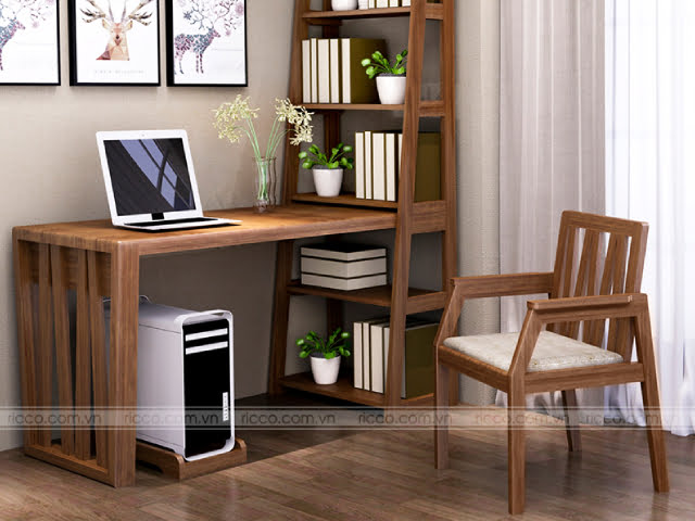 Bàn làm việc gỗ tự nhiên