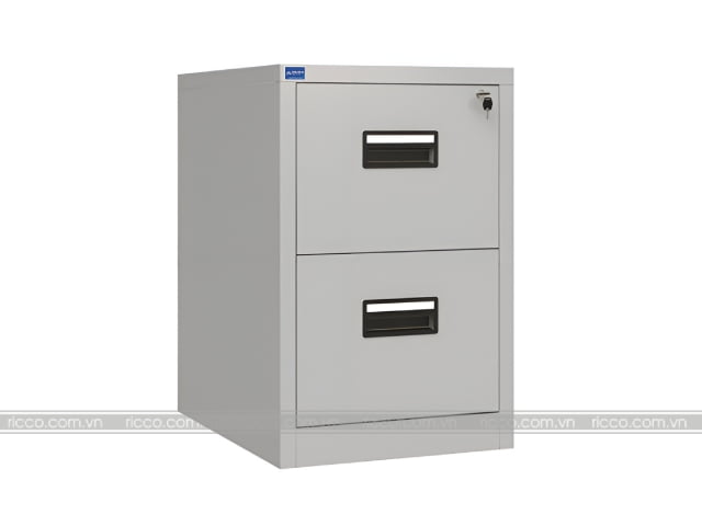 Mẫu tủ tài liệu bằng sắt 2 ngăn