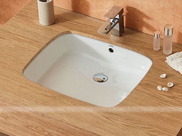Mẫu chậu âm bàn TOTO hình chữ nhật bo góc mã LT765