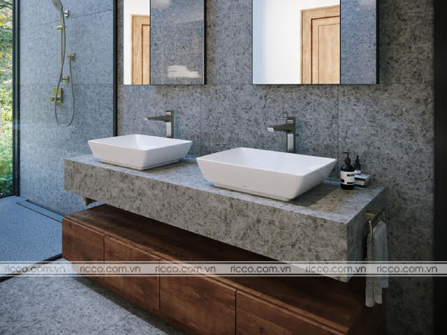 mẫu bồn rửa mặt đặt bàn đá hot nhất