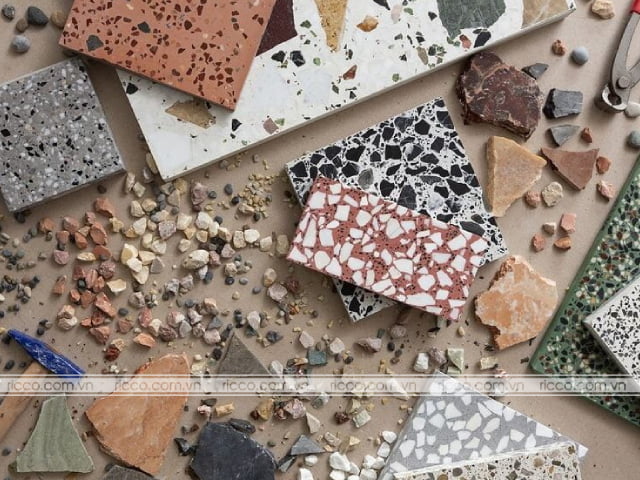 các mẫu đá mài Terrazzo