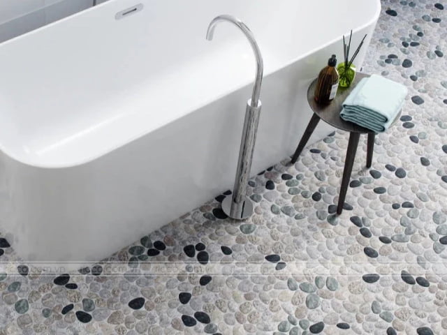 Mẫu gạch sỏi với nhiều dải màu sắc