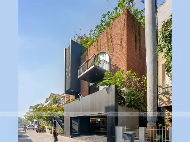 Gạch 30x60 giả cổ ốp mặt tiền biệt thự phố