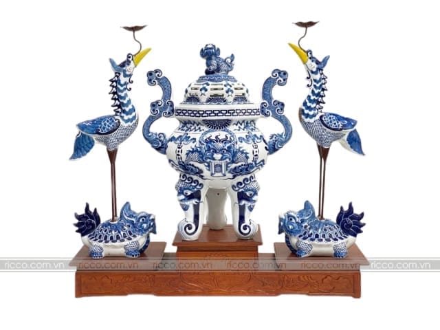 Bộ đỉnh hạc như ý Long Loan