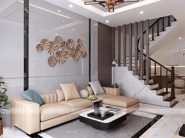 Phòng khách nhà ống 5m