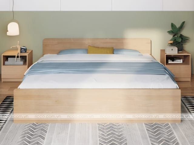 Mẫu giường ngủ gỗ MDF đẹp