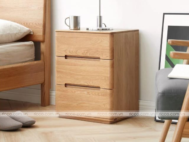 Mẫu tủ đầu giường gỗ sồi đẹp