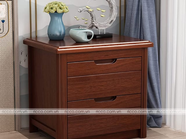 mẫu tủ đầu giường gỗ xoan đào