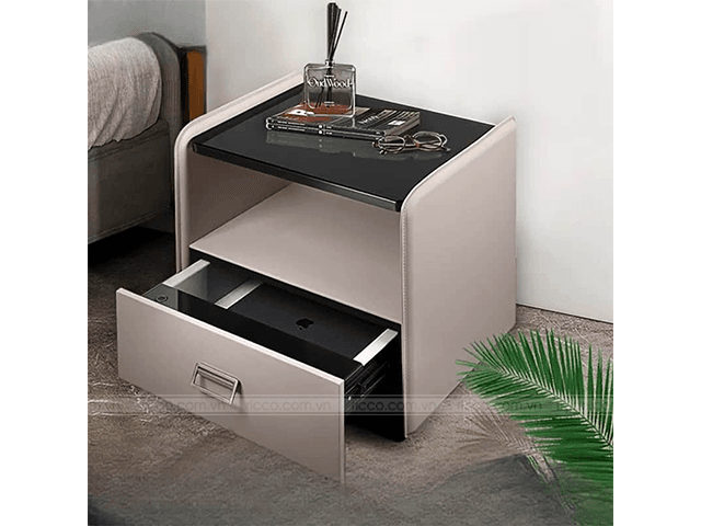 Tủ đầu giường thông minh thiết kế đơn giản