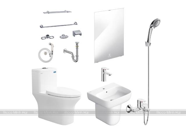 Trọn bộ thiết bị vệ sinh Viglacera giá khoảng 12.000.000đ